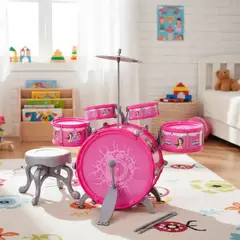 GENERICO - Set Batería Musical 5 Tambores Niños Percusión