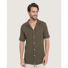 OSTU - Camisa Para Hombre Manga Corta Marca #60018262-80379