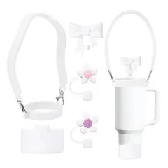 GENERICO - Kit de Silicona Para Termos Stan 30/40 Oz Protector Pitillo Bota Correa