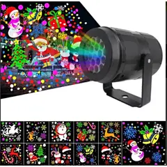 GENERICO - Proyector Luces Multicolor de Navidad 16 Patrones Led