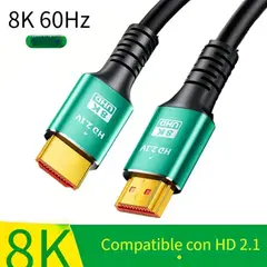 GENERICO - Cable HDMI 8K Ultra HD de 3 Metros Ultra Alta Velocidad 48 Gbps y Versión 2.1v