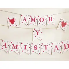 GENERICO - Banderin Guirnalda Amor y Amistad