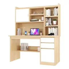 ANYHOGAR - Escritorio Con Estanteria 120CM×162cm Cajón Gabinete Oficina