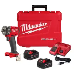 MILWAUKEE - Kit de llave de impacto compacta M18 Fuel de 1/2 con retención de pasador