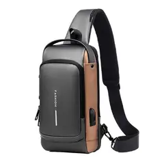 GENERICO - Bolso Bandolera Para Hombre, Mochila Usb Pequeña