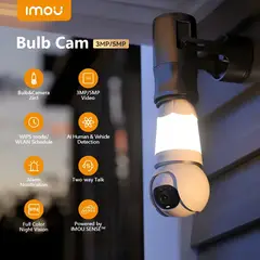 IMOU - Camara Seguridad Bulb Bombillo 3mp 2k E27 Color Night