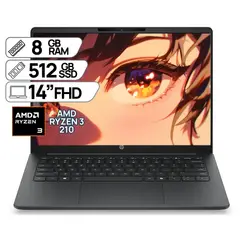 HP - Portátil 200 G2A Ryzen 3 R3 210 8GB SSD 512GB Pantalla 14