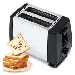 SOKANY - Tostadora Eléctrica 2 Rebanadas Acero Inoxidable Premium