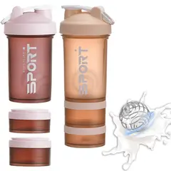 TRIPLE CLEAN - Botilito Mezclador Shaker Sport 450ml/16oz Rosa Salmón