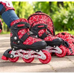 BRITOCHET - Patines Para Niños Ajustables 27-29 Kit Casco Protecciones