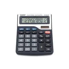KADIO - Calculadora De Escritorio Kd-9633b 12 Dígitos Solar