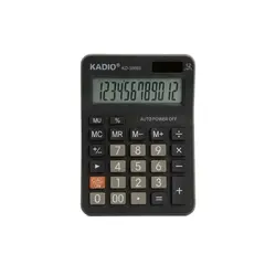 KADIO - Calculadora Kd-3866b 12 Dígitos Básica Solar Oficina