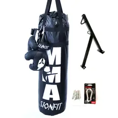 PRO - PAR DE GUANTES BOX SACO RELLENOSOPORTE NEGRO M