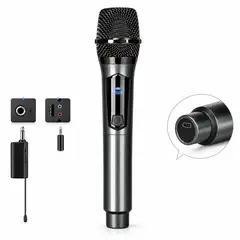 GENERICO - Micrófono Inalámbrico UHF Profesional Recargable Tipo C