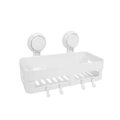 GENERICO - Organizador De Pared Con Ventosas Repisa Y Ganchos
