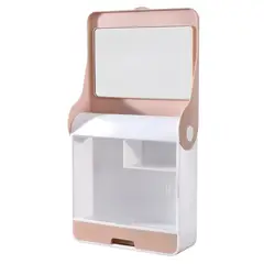 GENERICO - Organizador Maquillaje Con Espejo Y Puerta A Prueba De Polvo