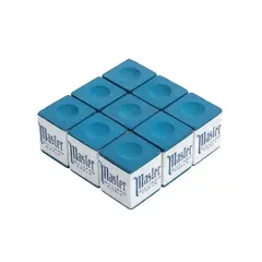 MASTER - Caja De Tiza Para Taco De Billar X12 Unidades Azul