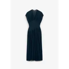 SCALPERS - Vestido Largo De Gasa 66624NAVY Azul Mujer