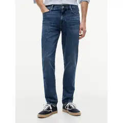 TOMMY HILFIGER - Jeans azul oscuro Denton rectos con efecto usado