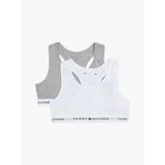 TOMMY HILFIGER - Pack blanco de 2 bralettes Signature sin relleno