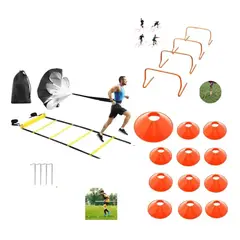 EASY FIT - Kit De Entrenamiento Cono+escalera+paracaídaagilidadfutbol