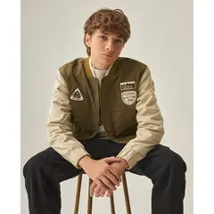 CHEVIGNON - Chaqueta Verde Bomber Bicolor para Niño