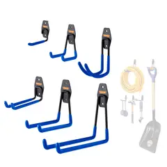 WADFOW - Set de 6 Ganchos de Pared para colgar Herramientas y Objetos Pesados WSNG2506