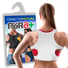 PURA - Corrector de Postura Premium Italiano Blanco Pura+ Talla S-M