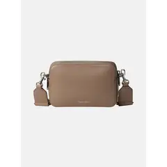 CALVIN KLEIN - Bolso beige cruzado convertible de 2 tiras