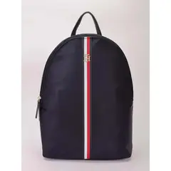 TOMMY HILFIGER - Morral azul med dome con insignia TH