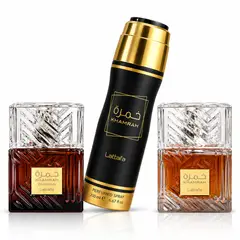 LATTAFA - Perfume Combo Khamrah 100ML + Khamrah Dukhan 100ML + Spray Khamrah 200ML