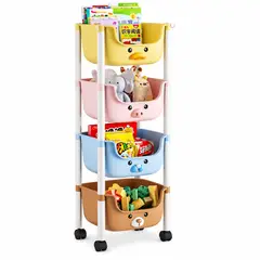 GENERICO - Organizador De Juguetes 4 Niveles Ajustable Multicolor Diseño Animales