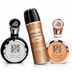 LATTAFA - Perfume Combo Fakhar Rose 100ML + Fakhar Black 100ML + Spray Fakhar Rose