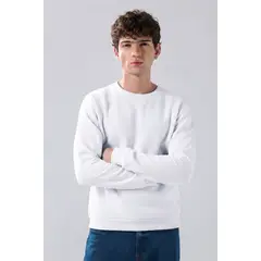 KOAJ - Buzo infaltables unicolor cuello redondo con manga larg Hombre