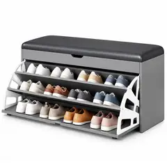 ONE PIXEL - Silla Banco Recibidor Con Zapatero Y Cajon Elevable Asiento Alcolchado