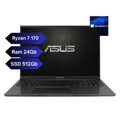 ASUS - M1605NAQ-MB101 - AMD RYZEN 7 170 - 24GB DDR5 - 512GB SSD - 16" -WINDOWS 11 HOME- INDIE BLACK