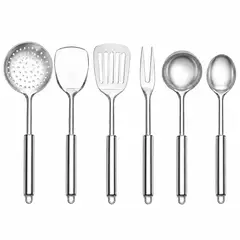 ONE PIXEL - Set de Utensilios de Cocina en Acero Inoxidable 6 Piezas