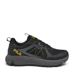 FILA - Tenis Slough De Hombre-Negro/Gris