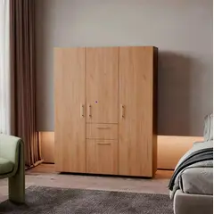RTA MUEBLES - Closet Bariloche Color Fresno Wengue 178x140x46.8cm CLF 11523 RTA