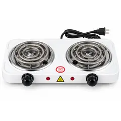 GENERICO - Estufa Eléctrica Portátil Doble Fogón 2000W