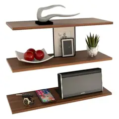 GENERICO - Set x3 Repisas Flotantes Amaretto de 50 cm Modernas – Estantes de Pared para Sala y Hogar