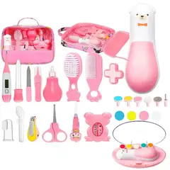 BEBE - Kit aseo 20 piezas completo recien nacido con estuche rosa