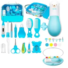 BEBE - Kit aseo 20 piezas completo recien nacido con estuche azul