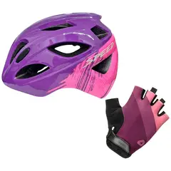 GW - Casco + Guantes Niña Niño Bicicleta Patines Monopatin