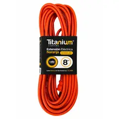 TITANIUM - Extensión encauchetada naranja 8 metros