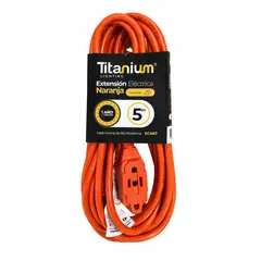 TITANIUM - Extensión encauchetada naranja 5 metros