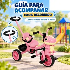 BRITOCHET - Triciclo Infantil Dinosaurio Con Música 3 Ruedas WS801A-3