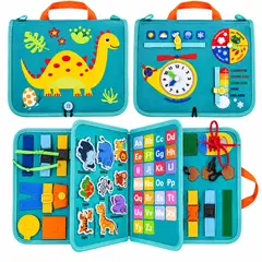 GENERICO - Libro Montessori Busy book Azul Para Niños