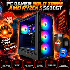 MSI - PC GAMER AMD RYZEN 5 5600GT + 32GB RAM DDR4 + 512GB SSD + CHASIS COGUAR AIRFACE PURE RGB (SOLO TORRE