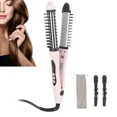 GENERICO - Plancha Cepillo Para Cabello 2 En 1 Control Digital